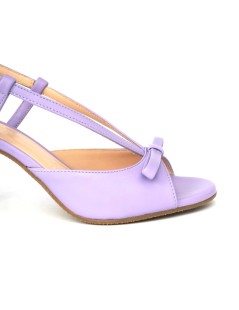 Lorenzo Mari Sandalo Fasciato con Fiocchetto Nappa Lavanda