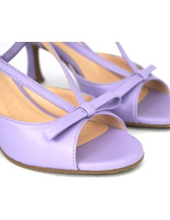 Lorenzo Mari Sandalo Fasciato con Fiocchetto Nappa Lavanda
