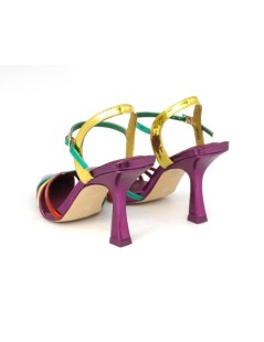Menbur Slingback Punta Tacco Alto Fascette Multicolor