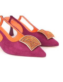 Menbur Slingback Punta Accessorio Strass Bouganville