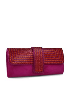 Menbur Pochette Patta Strass Bicolore Bouganville