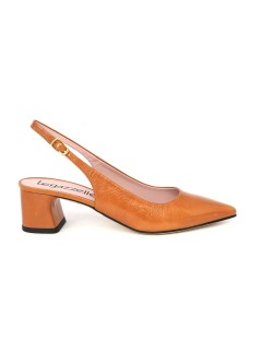 Le Gazzelle Slingback Punta Tacco Largo Naplak Whisky