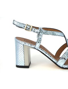 Le Gazzelle Sandali Tacco Listini Incrociati Tejus Lam Blu Jeans