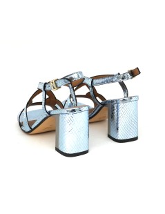 Le Gazzelle Sandali Tacco Listini Incrociati Tejus Lam Blu Jeans