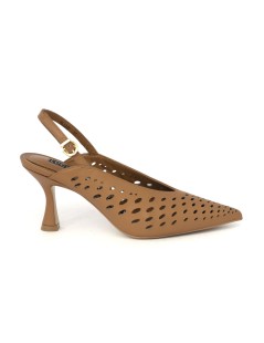 Luciano Barachini Slingback Scollatura a V Nappa Laserata Cuoio