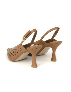 Luciano Barachini Slingback Scollatura a V Nappa Laserata Cuoio