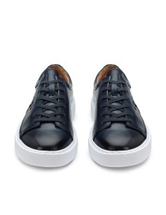 Guardiani Sneakers Uomo Fondo Cassetta Pelle Liscio Blu