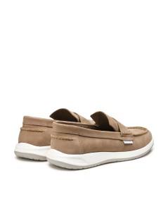 Docksteps Mocassino Uomo Vaschetta Cucita Morsetto Beige