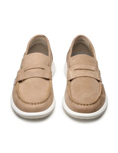 Docksteps Mocassino Uomo Vaschetta Cucita Morsetto Beige