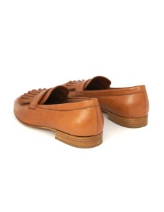 Triver Flight Mocassino Tacco Basso Morsetto Frangia Nappa Cuoio