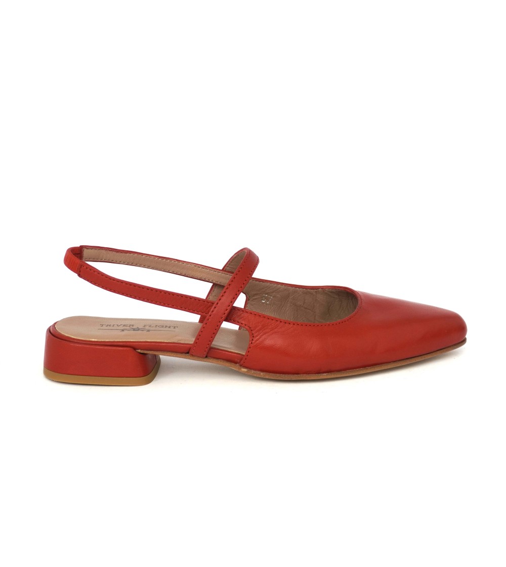 Triver Flight Slingback Doppio Braccialetto Nappa Rosso