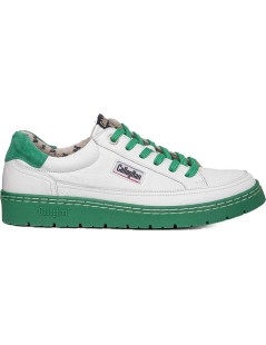 Callaghan PETETE Sneakers Pelle Fondo Cuciture Bianco Verde