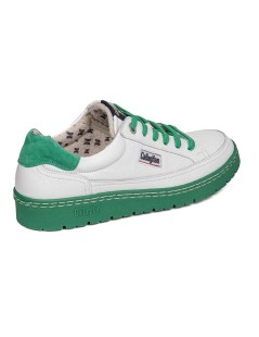 Callaghan PETETE Sneakers Pelle Fondo Cuciture Bianco Verde