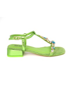 Menbur Sandalo Laminato Gioiello Multicolor Verde