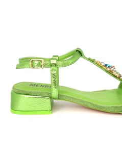 Menbur Sandalo Laminato Gioiello Multicolor Verde