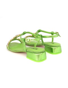 Menbur Sandalo Laminato Gioiello Multicolor Verde