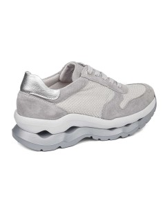 Callaghan SOLE Sneakers Doppio Volume Camoscio Tessuto Lurex Grigio