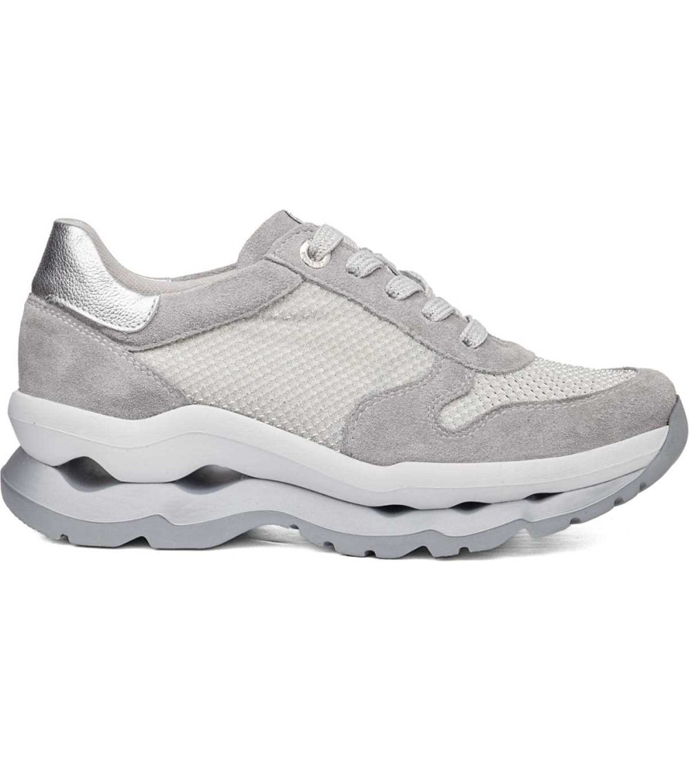 Callaghan SOLE Sneakers Doppio Volume Camoscio Tessuto Lurex Grigio