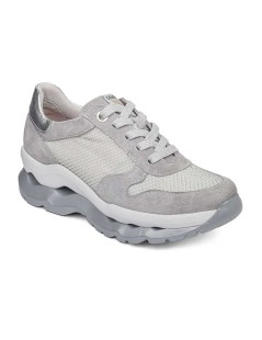 Callaghan SOLE Sneakers Doppio Volume Camoscio Tessuto Lurex Grigio