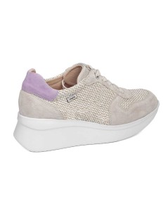 Callaghan HANNA Sneakers Rafia Dettagli Camoscio Sabbia