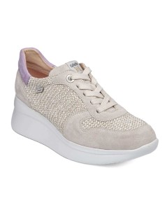 Callaghan HANNA Sneakers Rafia Dettagli Camoscio Sabbia