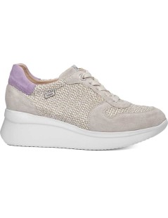 Callaghan HANNA Sneakers Rafia Dettagli Camoscio Sabbia
