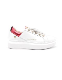 Lorenzo Mari Sneakers a Cassetta con Dettagli Laminati Bianco