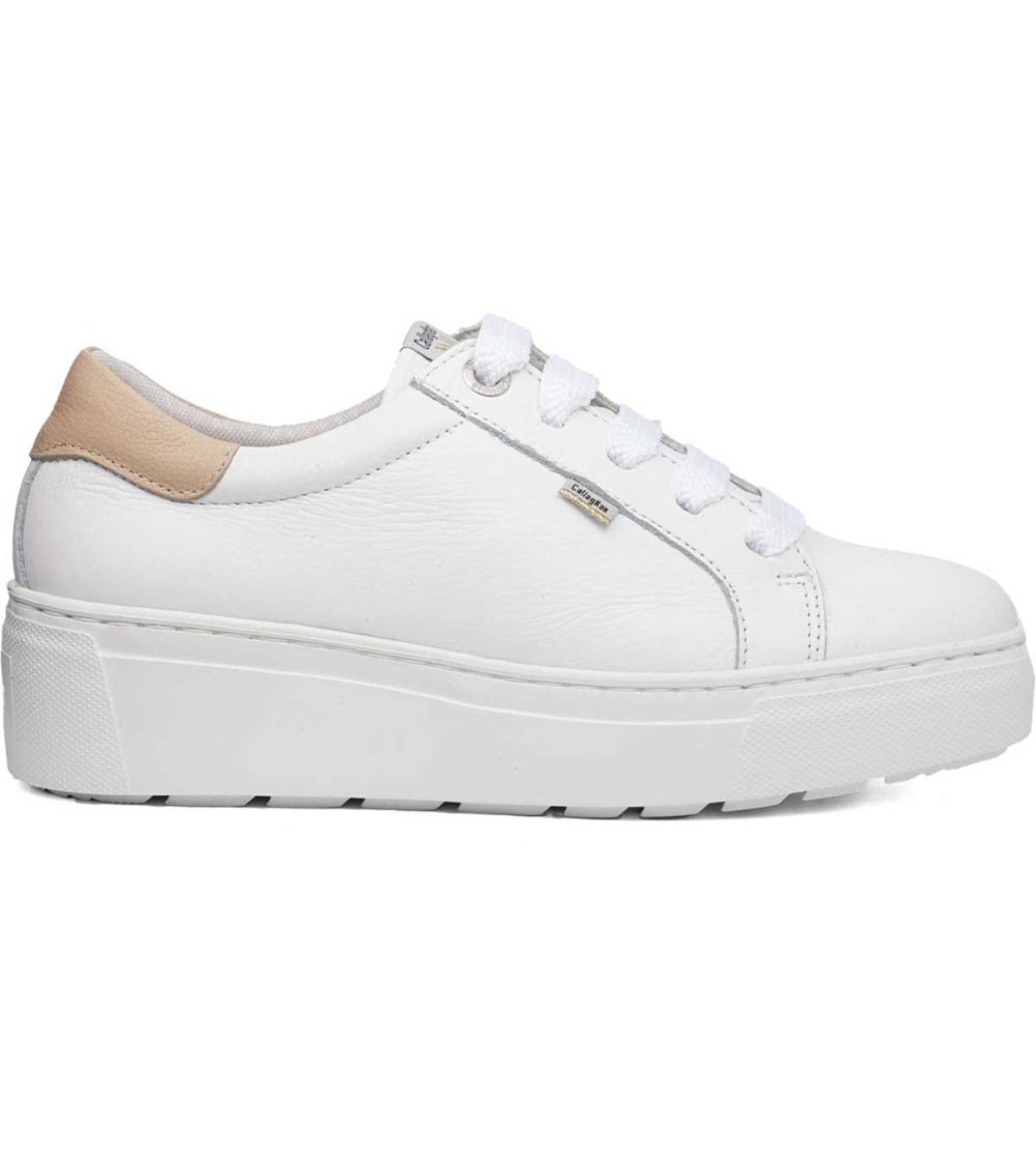 Callaghan MOON LINE Sneakers Zeppa Lacci Larghi Bianco Rosa