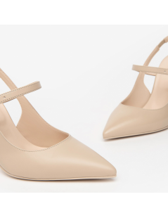 Nero Giardini Slingback Tacco Alto Doppio Braccialetto Nappa Lino