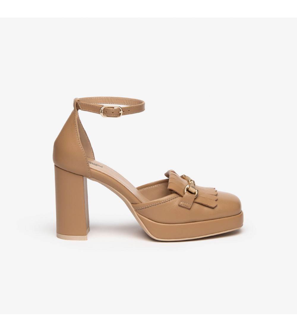 Nero Giardini Decollette Plateau Braccialetto Frangia Nappa Corda