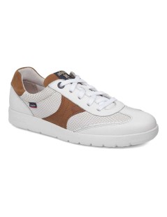 Callaghan AMANCI Sneakers Bassa Traforata Cuciture Bianco Cuoio