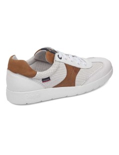 Callaghan AMANCI Sneakers Bassa Traforata Cuciture Bianco Cuoio