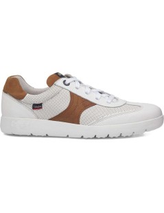 Callaghan AMANCI Sneakers Bassa Traforata Cuciture Bianco Cuoio