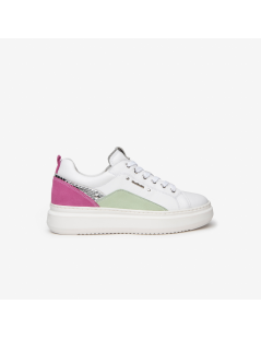 Nero Giardini Sneakers con Inserti Fuxia Multi Bianco Lime