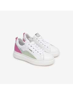 Nero Giardini Sneakers con Inserti Fuxia Multi Bianco Lime