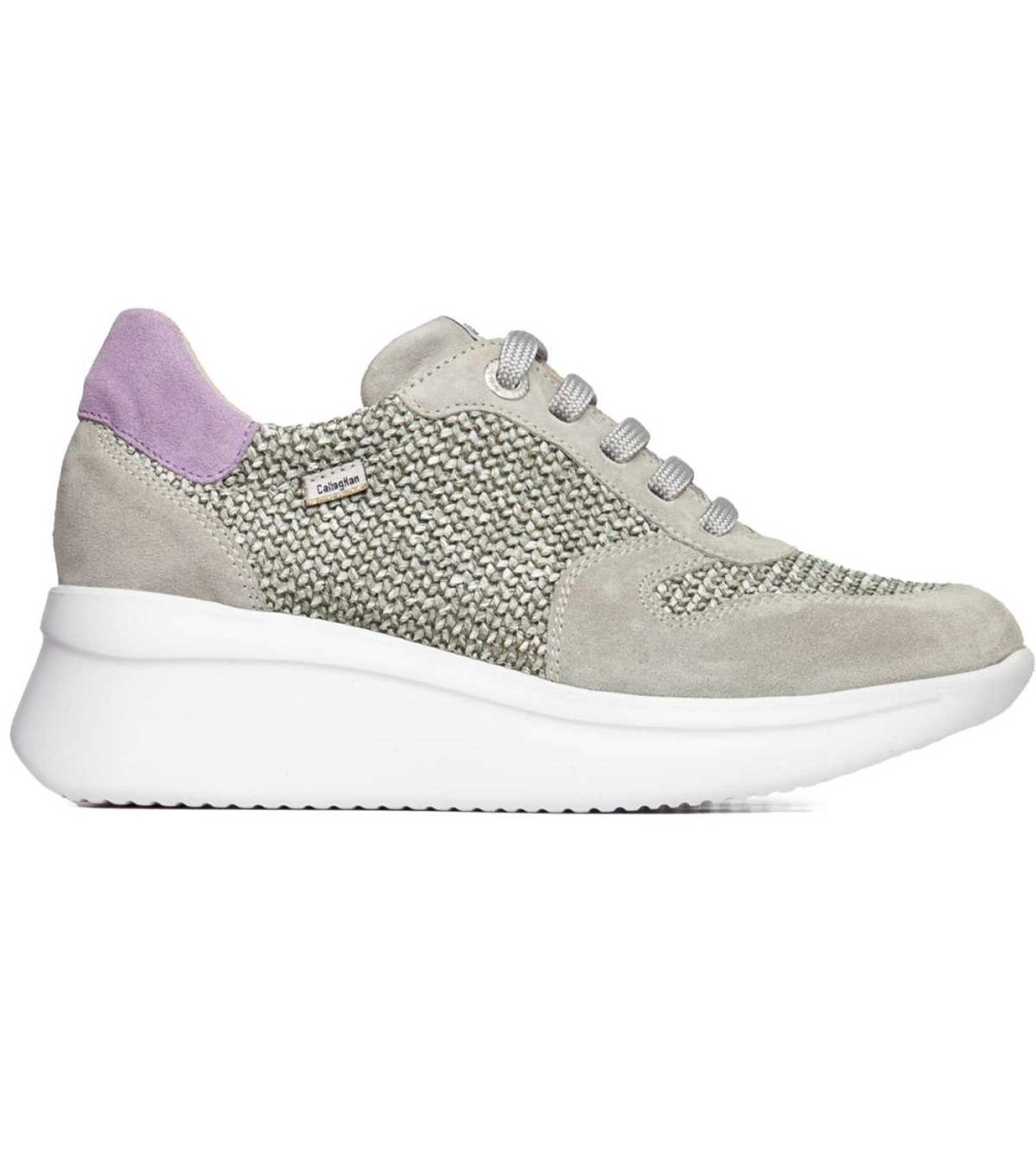 Callaghan HANNA Sneakers Rafia Dettagli Camoscio Oliva