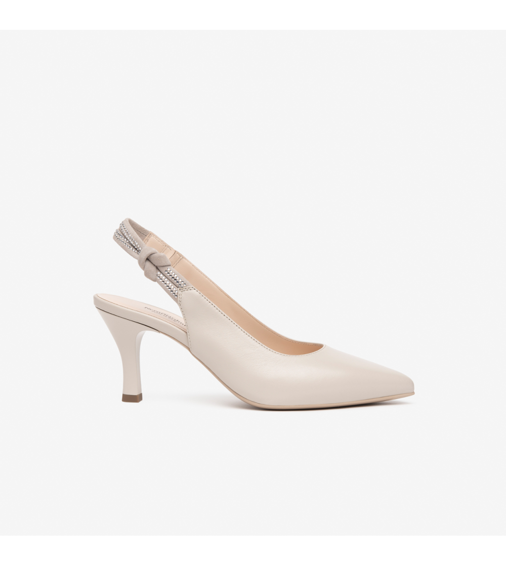 Nero Giardini Slingback Tacco Medio Elastico Strass Sabbia