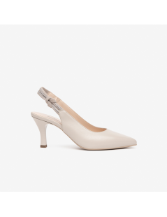 Nero Giardini Slingback Tacco Medio Elastico Strass Sabbia