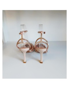 Bibi Lou Sandalo Juliette Braccialetto Strass Raso Nudo