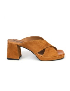 Le Gazzelle Sabot Plateau Fascia Incrocio Camoscio Nocciola