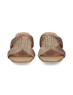 Bibi Lou Ciabatta Fascia Corda Strass Scollo Platino