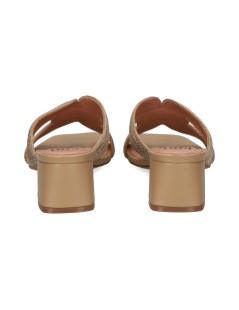 Bibi Lou Ciabatta Fascia Corda Strass Scollo Platino