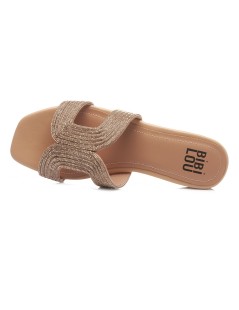 Bibi Lou Ciabatta Tacco Basso Fascia Strass Aperta Scollo Nudo
