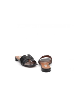 Bibi Lou Ciabatta Tacco Basso Fascia Intreccio Nero