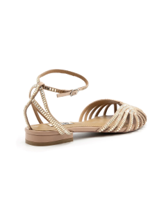 Bibi Lou Sandalo Tacco Basso Juliette Braccialetto Gioielli Nudo