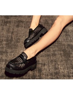 Cult SLASH Mocassino Traforato Carro Armato Morsetto Nero