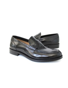 Franco Fedele Mocassino Spazzolato College Fondo Cuoio Nero