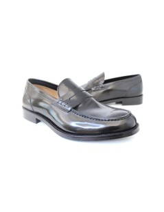 Franco Fedele Mocassino Spazzolato College Fondo Cuoio Nero