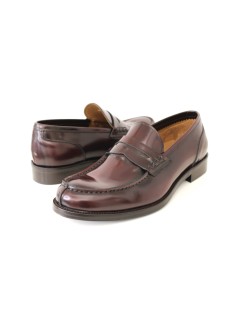 Franco Fedele Mocassino Spazzolato College Fondo Cuoio Bordeaux