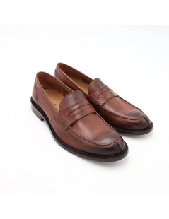 Franco Fedele Mocassino College Sfumato Fondo Cuoio Marrone